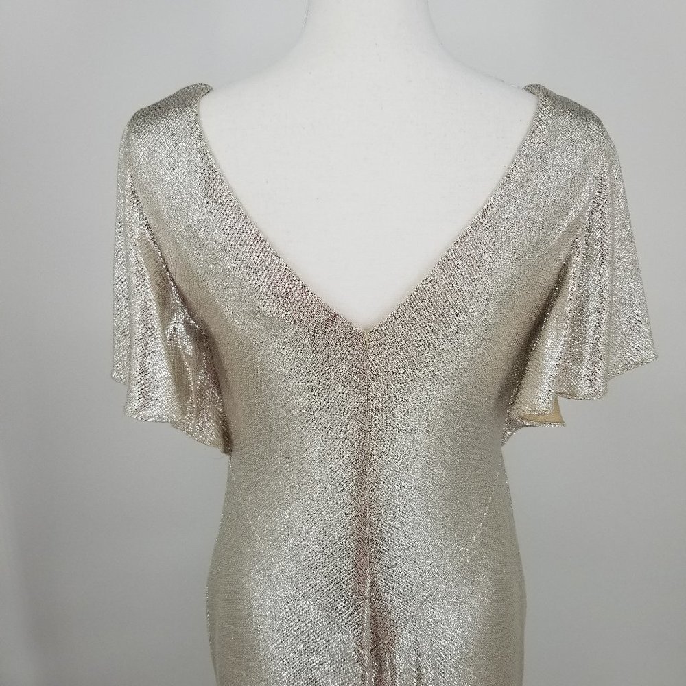 Ralph Lauren Flutter Sleeve Evening Dress 6 & 12 - Picture 9 of 13
